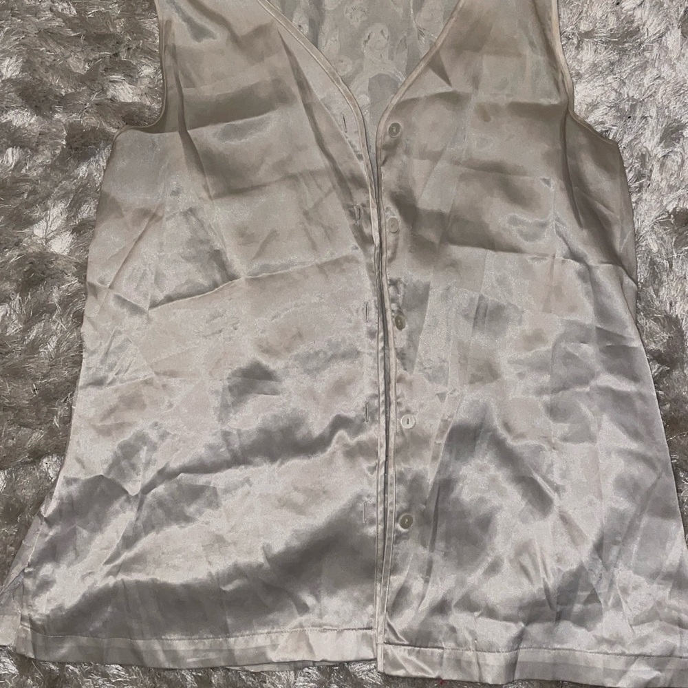 Silver Sleeveless Top